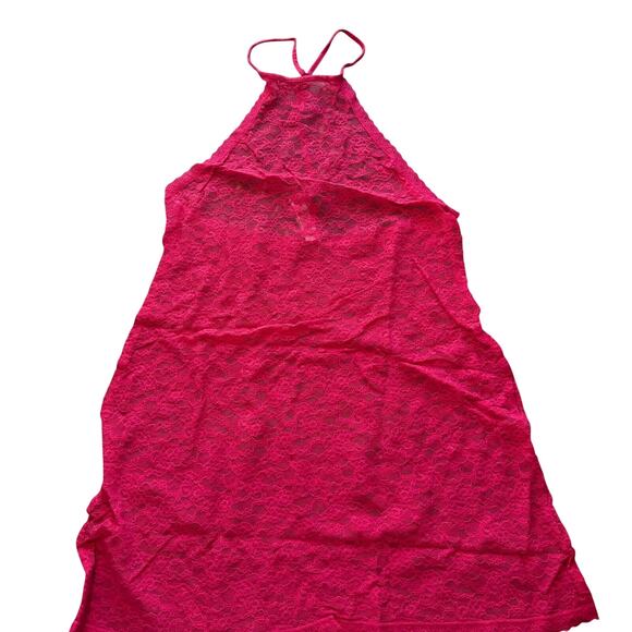Victoria's Secret Red Lace Halter Slip Dress - Size M - Picture 1 of 6